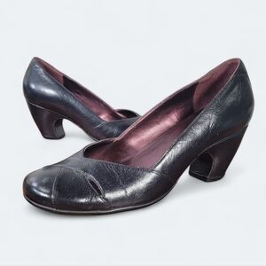 Clarks Indigo Elegant Black Leather Women's Heels Size 7 Comfy Wardrobe Staple